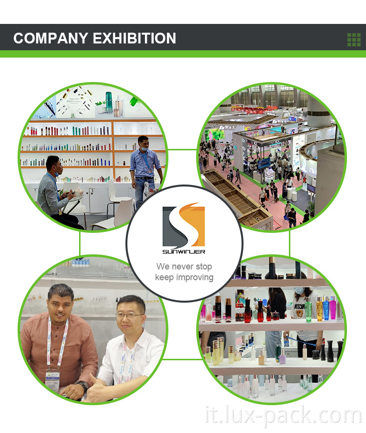 Tasca vuota Mini cosmetico personalizzato Mini rotondo in plastica rotonda flacone per profumi in vetro spray